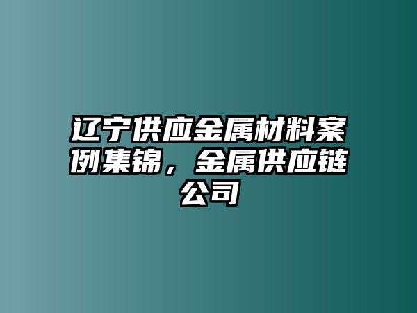 遼寧供應(yīng)金屬材料案例集錦，金屬供應(yīng)鏈公司