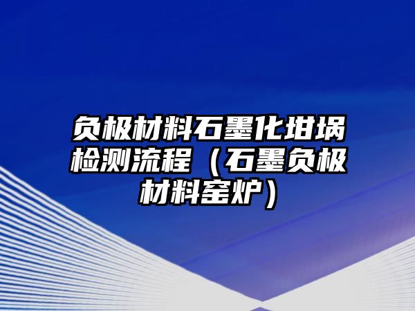 負極材料石墨化坩堝檢測流程（石墨負極材料窯爐）