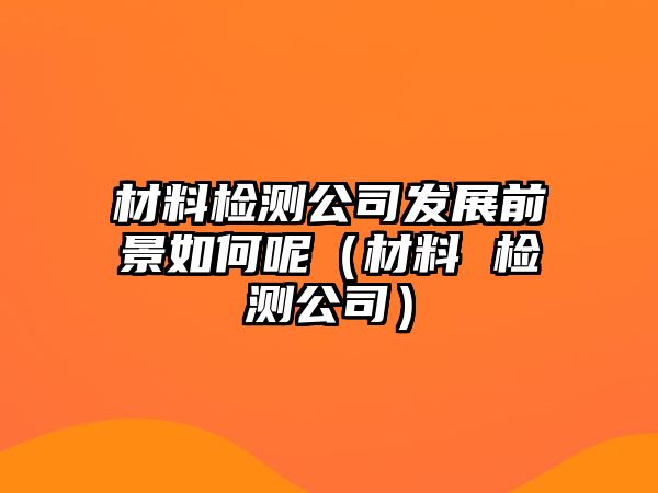 材料檢測公司發(fā)展前景如何呢（材料 檢測公司）