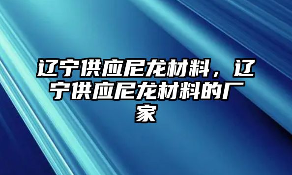 遼寧供應(yīng)尼龍材料，遼寧供應(yīng)尼龍材料的廠家