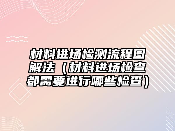 材料進(jìn)場(chǎng)檢測(cè)流程圖解法（材料進(jìn)場(chǎng)檢查都需要進(jìn)行哪些檢查）