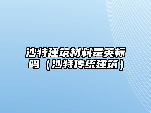 沙特建筑材料是英標嗎（沙特傳統(tǒng)建筑）