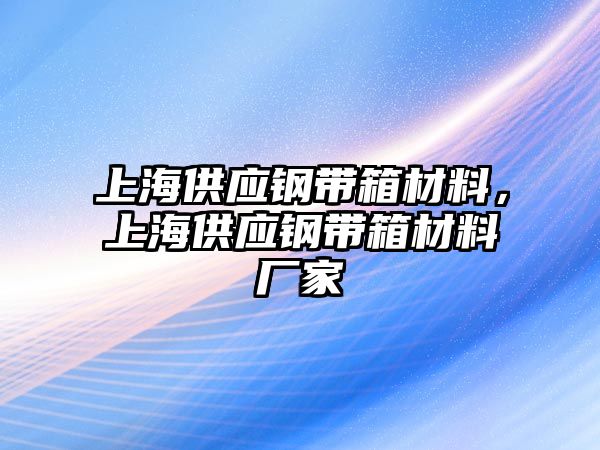 上海供應鋼帶箱材料，上海供應鋼帶箱材料廠家