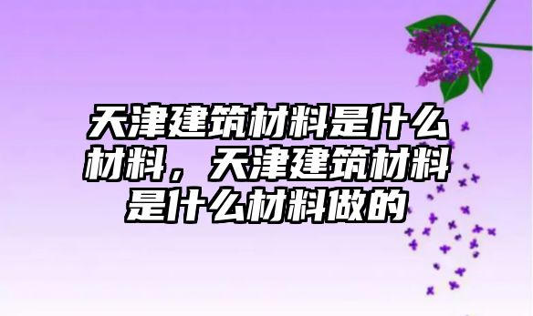 天津建筑材料是什么材料，天津建筑材料是什么材料做的