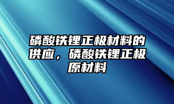 磷酸鐵鋰正極材料的供應(yīng)，磷酸鐵鋰正極原材料