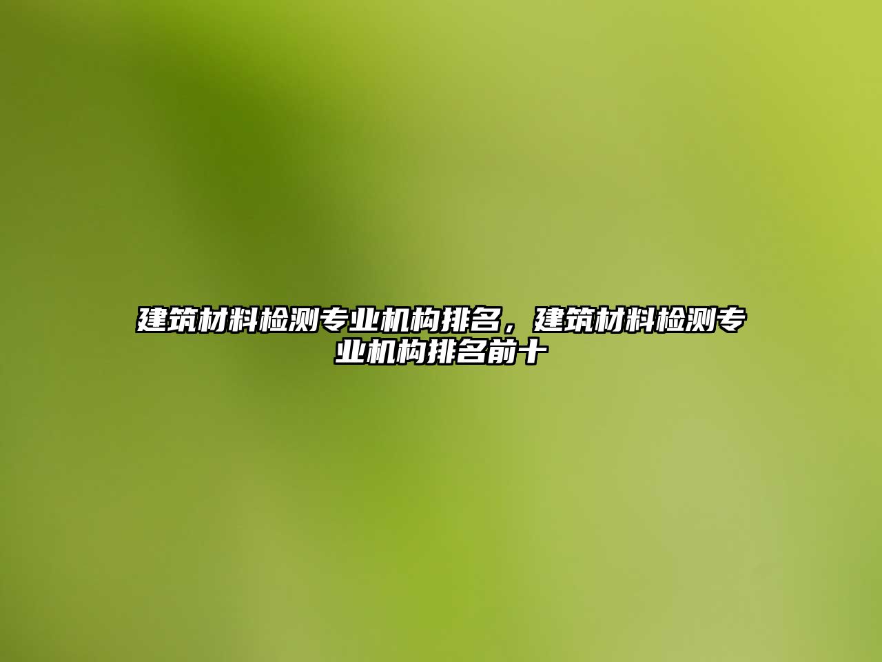 建筑材料檢測專業(yè)機構(gòu)排名，建筑材料檢測專業(yè)機構(gòu)排名前十