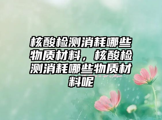 核酸檢測消耗哪些物質(zhì)材料，核酸檢測消耗哪些物質(zhì)材料呢