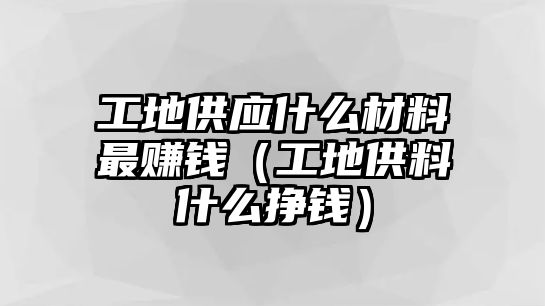 工地供應(yīng)什么材料最賺錢（工地供料什么掙錢）