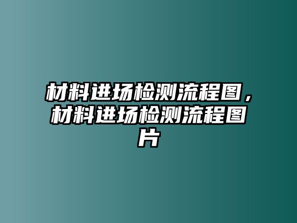 材料進場檢測流程圖，材料進場檢測流程圖片