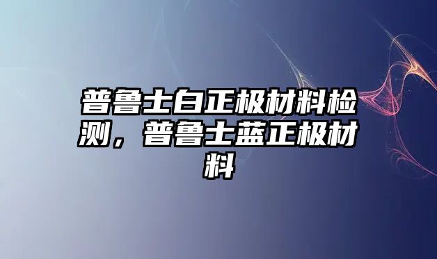 普魯士白正極材料檢測，普魯士藍正極材料