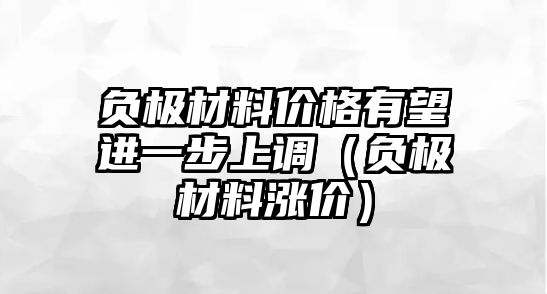 負(fù)極材料價(jià)格有望進(jìn)一步上調(diào)（負(fù)極材料漲價(jià)）