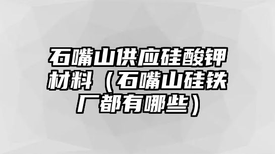 石嘴山供應(yīng)硅酸鉀材料（石嘴山硅鐵廠都有哪些）